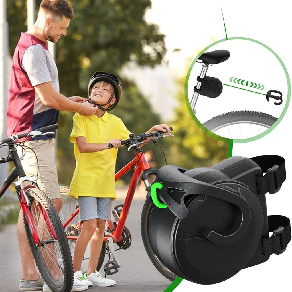 Retractable Bike Tow Rope for Parent Child Riding, Telescopic Pull Rope up to 2.6m, Safety Tether for Flat or Mountain Trail Cycling