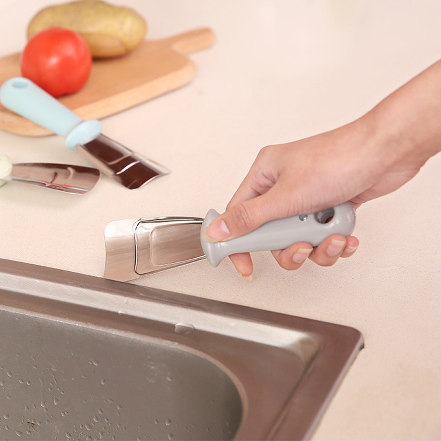 2pcs Stainless Steel Ice Shovels Efficient Freezer Frost Removal Tool for Scraping Refrigerators