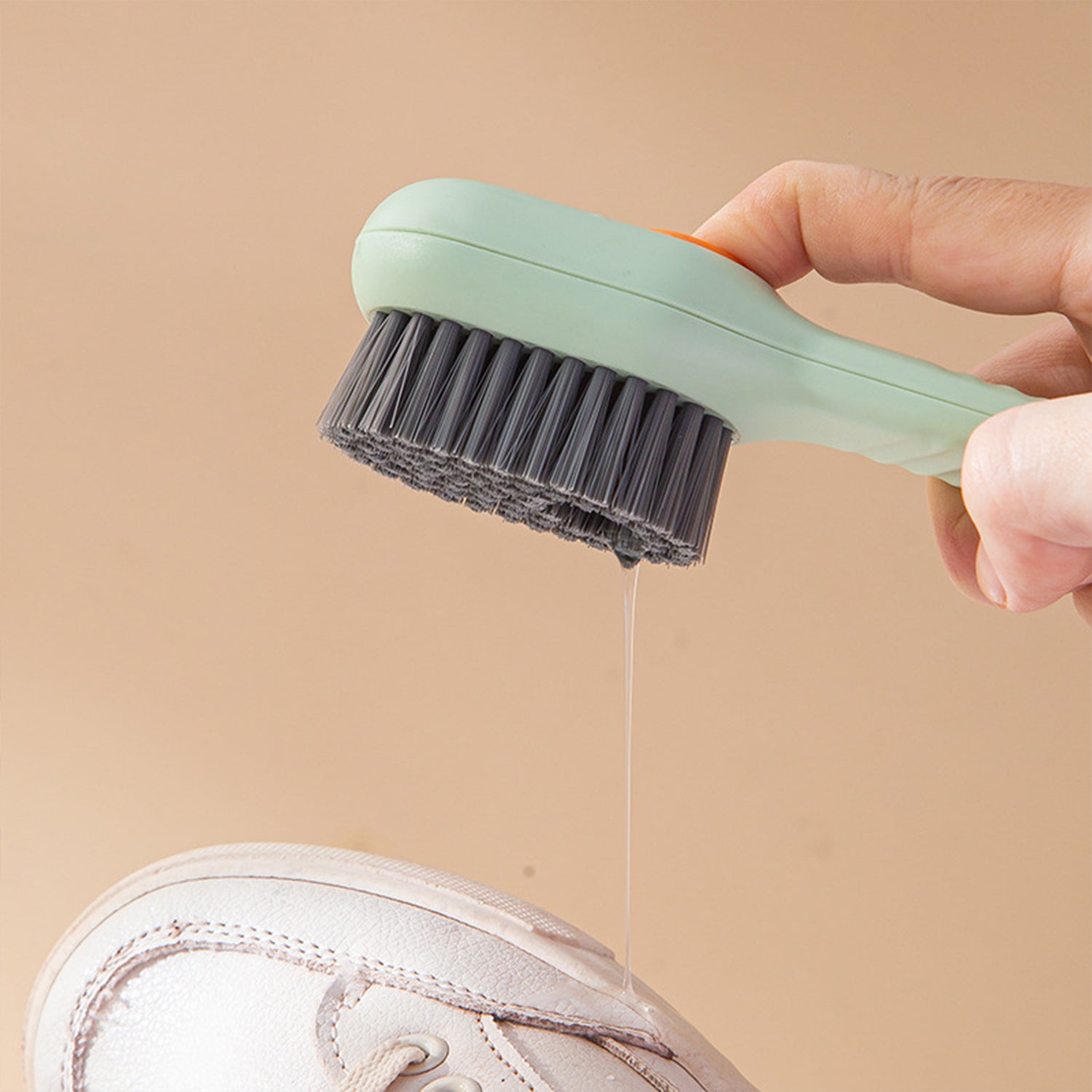 2 Pack Shoe Cleaning Brush -Sneaker Shoe Cleaner Brush-Soft Bristle Cleaning Shoes Scrubber-Long Handle Shoe Scrubbing Brush