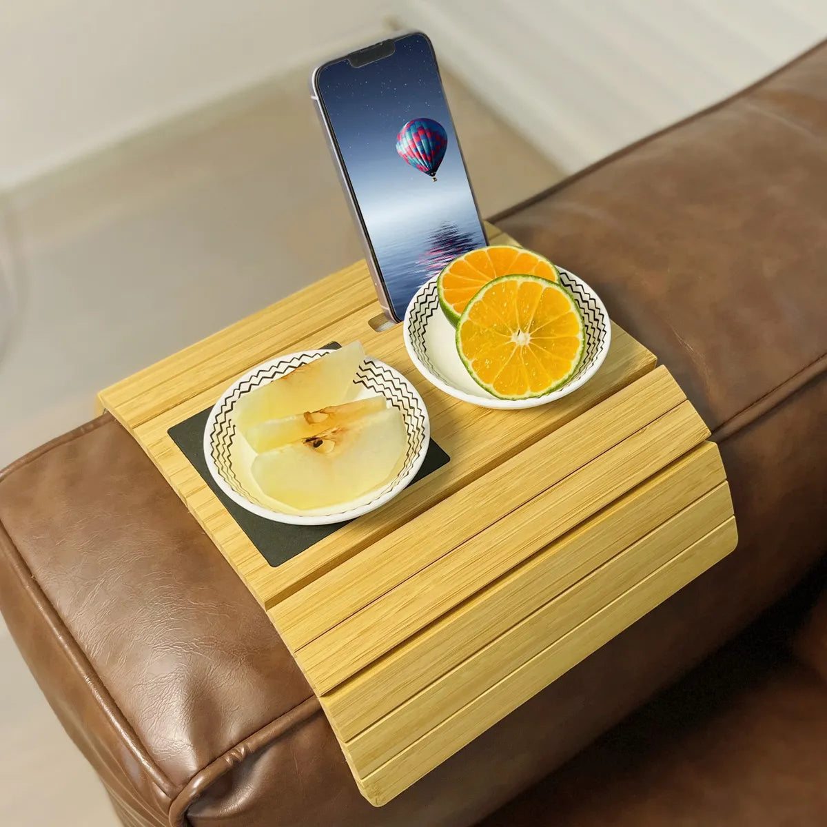 Mini Bamboo Couch Arm Table (Natural)
