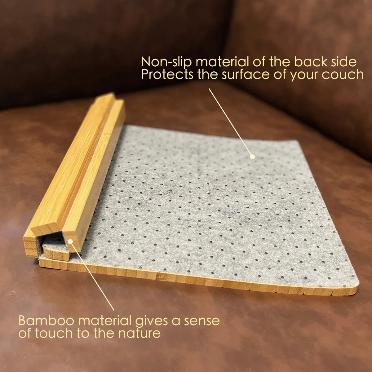 Mini Bamboo Couch Arm Table (Natural)