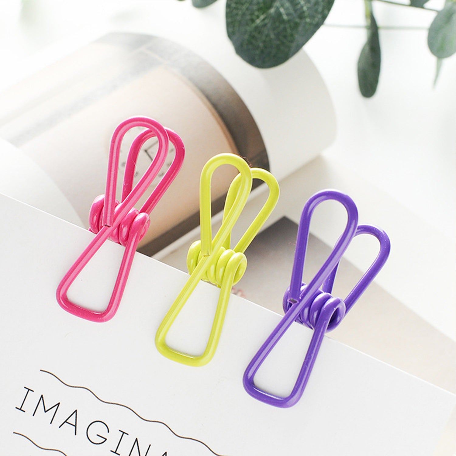 30 Pcs 2 Inch 10 Different Random Colors Chip Clips, PVC Coating High Elasticity Strength Clothes Pins, Food Clips and Bag Clips