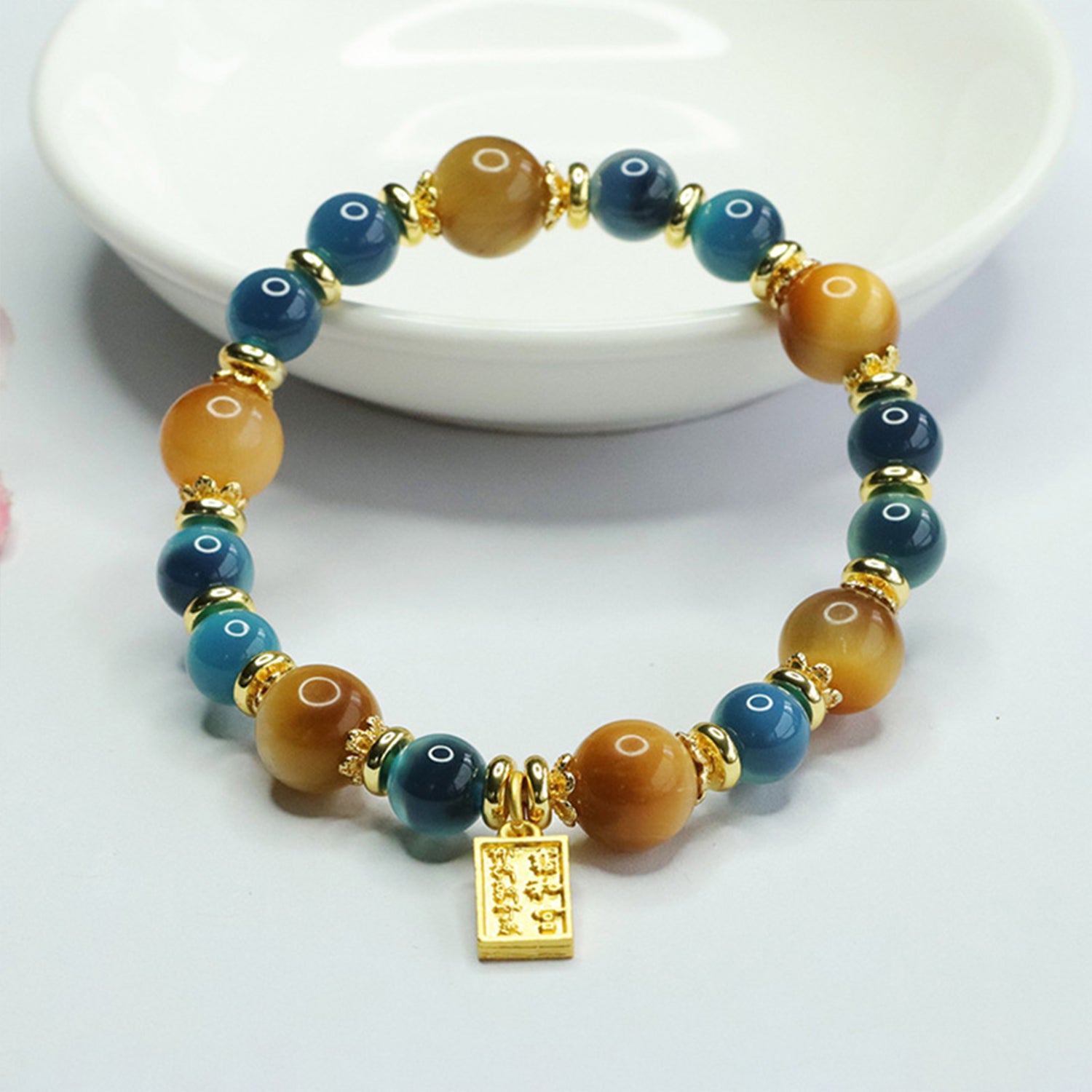 Bracelets for Men & Women - Handmade Stretchy Beaded Feng Shui Jewelry, Natural Stone Protection Gift Set