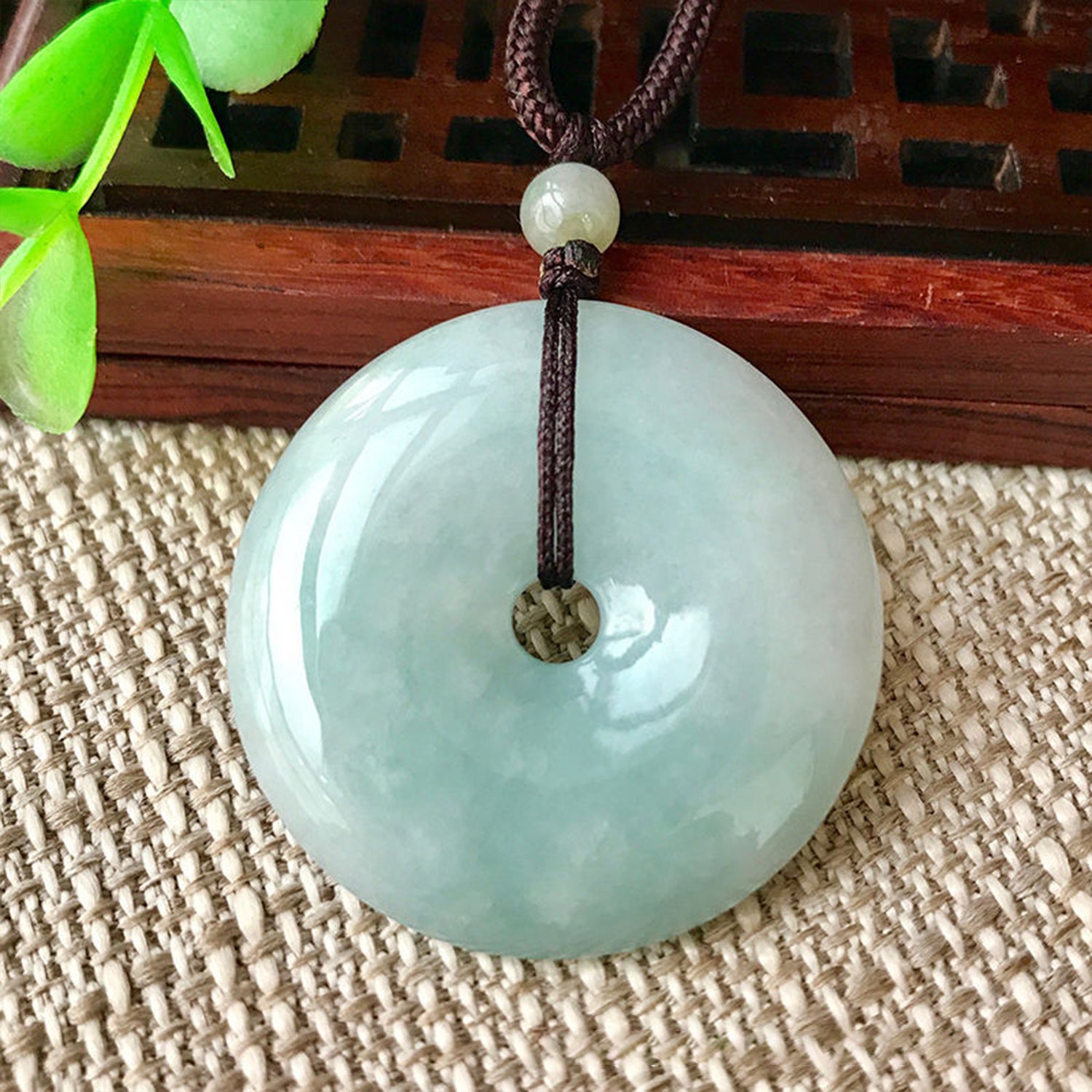 Ping An Buckle, Placket, Magnetic Buckle Brooch, Imitation Jade Tassel, Ancient Style Cheongsam