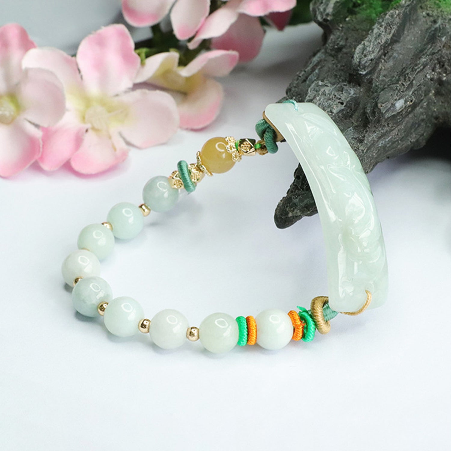 Bracelets for Men & Women - Handmade Stretchy Beaded Feng Shui Jewelry, Natural Stone Protection Gift Set