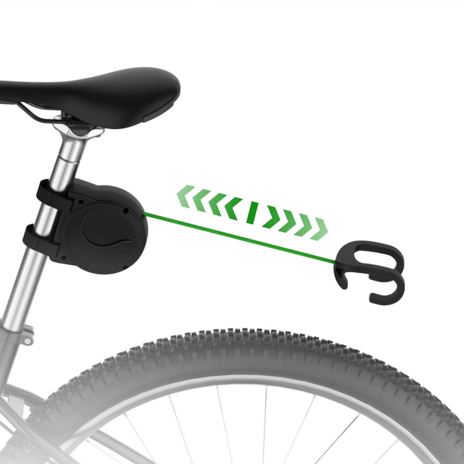 Retractable Bike Tow Rope for Parent Child Riding, Telescopic Pull Rope up to 2.6m, Safety Tether for Flat or Mountain Trail Cycling